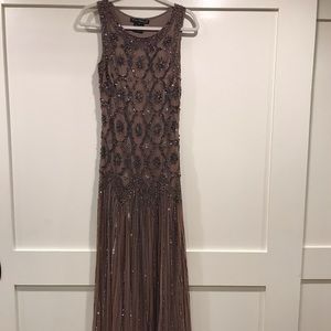 Beaded full-length, fully-lined, gown